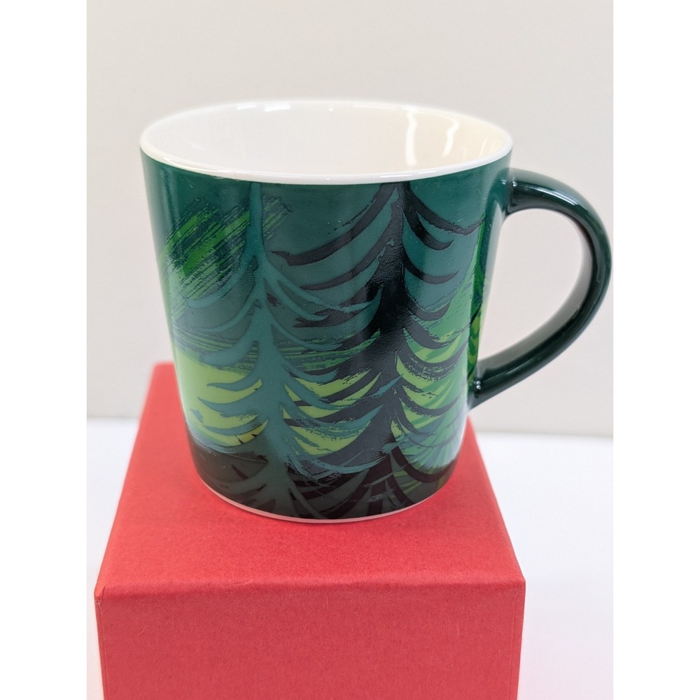 Starbucks Espresso Cup Holiday Evergreen Trees Cup‎ Christmas 2014 3 Oz